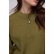 Кофта женская оверсайз короткий рукав хаки Lurex