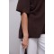 Кофта женская оверсайз короткий рукав коричневая Lurex