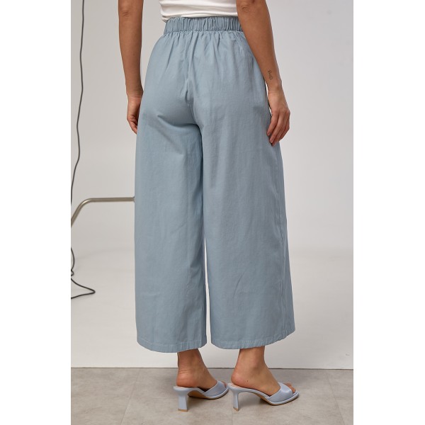 Штаны женские укороченные голубые Lurex