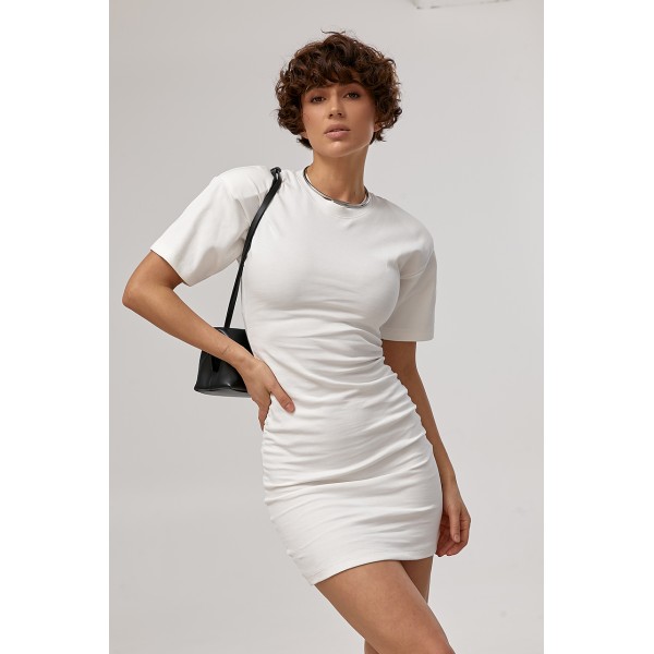 Платье женское трикотажное с акцентными плечами Lurex