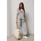Костюм женский трикотажный свободный прямой серый Lurex