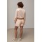 Костюм спортивный ветровка шорты плащевка персиковый Lurex