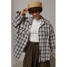 Рубашка женская клетчатая oversize