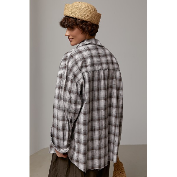 Сорочка жіноча картата oversize Lurex