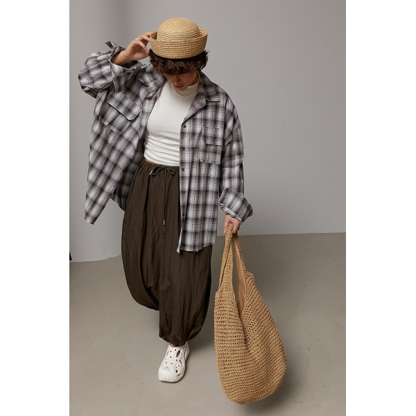Сорочка жіноча картата oversize Lurex