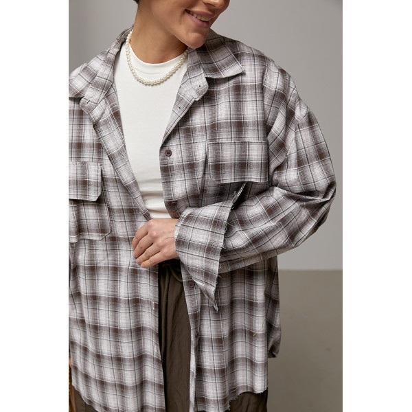 Сорочка жіноча картата oversize Lurex