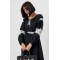 Платье женское с макраме на поясе и рукавах Lurex