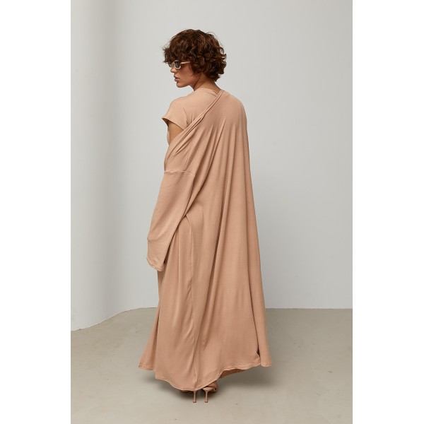 Костюм жіночий трійка трикотаж бежевий Lurex
