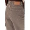 Джинсы женские свободные прямые хлопковые шоколадные Lurex
