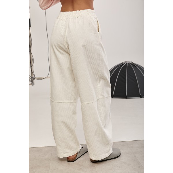 Брюки женские вельветовые с декоративными швами Lurex