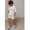 Спортивный костюм женский серый трикотажный с футболкой Lurex