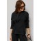 Костюм женский трикотажный свободный прямой черный Lurex