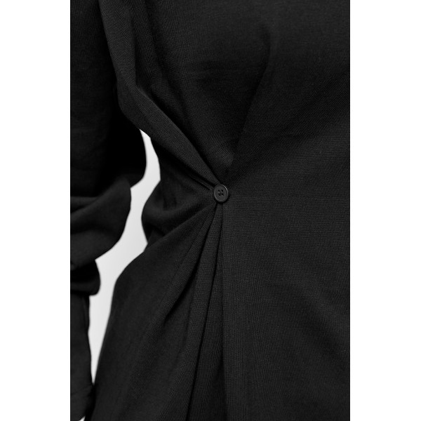 Костюм женский трикотажный свободный прямой черный Lurex