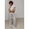 Костюм женский спортивный с брюками трикотаж серый Lurex