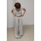 Костюм женский спортивный с брюками трикотаж серый Lurex