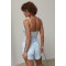 Костюм женский трикотажный с шортами голубой Lurex