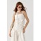 Костюм женский с топом и палаццо кремовый Lurex