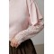 Лонгслив женский короткий хлопок пудровый Lurex