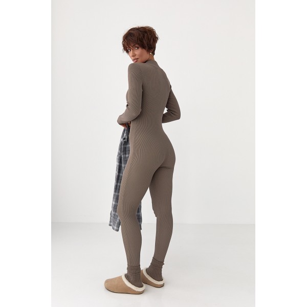 Комбинезон женский трикотажный в рубчик Lurex