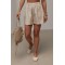 Шорты женские льняные свободные бежевые Lurex