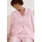 Костюм женский рубашка брюки прямые пляжный пудра Lurex