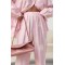 Костюм женский рубашка брюки прямые пляжный пудра Lurex