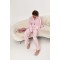 Костюм женский рубашка брюки прямые пляжный пудра Lurex