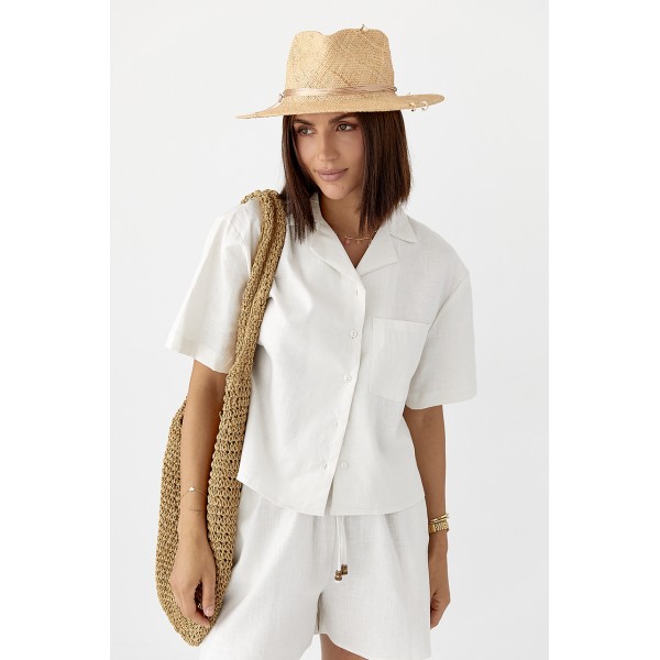 Костюм женский хлопковый молочный Lurex