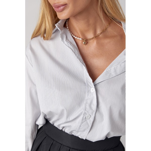 Рубашка женская oversize в полоску Lurex