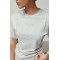 Костюм женский трикотажный с декоративными швами серый Lurex