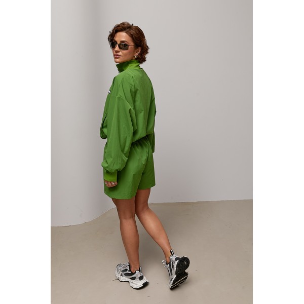 Спортивный костюм женский из плащевки с курткой Lurex