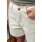 Шорты женские джинсовые однотонные бежевые Lurex