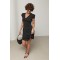 Платье женское короткое горох кружево черное Lurex