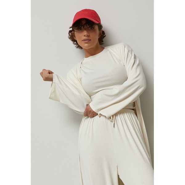 Костюм жіночий трійка трикотаж молочний Lurex