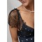 Платье женское цветочное кружево черное Lurex