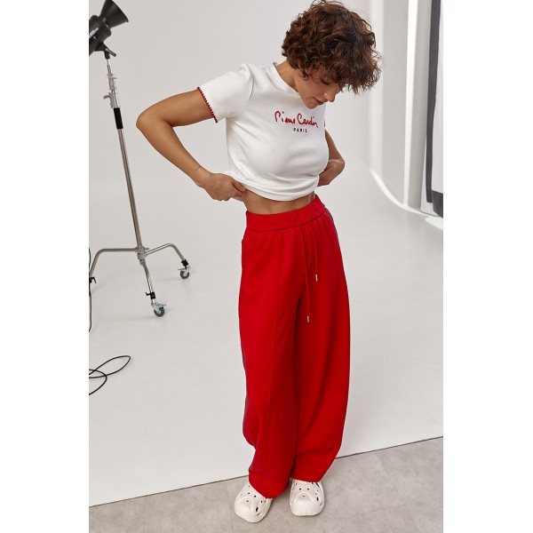 Штаны женские свободные красные Lurex