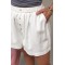 Шорты женские льняные свободные белые Lurex