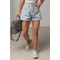 Шорты женские джинсовые с сердцем голубые Lurex