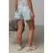 Шорты женские джинсовые с сердцем голубые Lurex