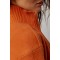 Кардиган женский вязаный молния стойка оранжевый Lurex