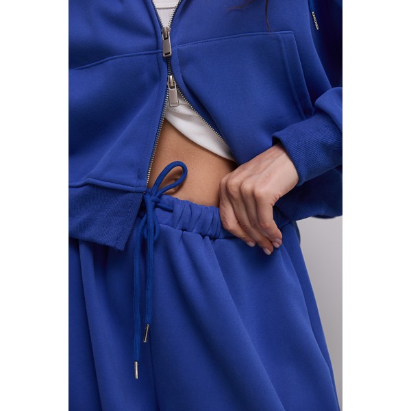 Спортивный костюм женский синий трикотажный с начесом Lurex