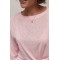Лонгслив женский сетка с завязками розовый Lurex