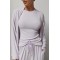Костюм женский трикотажный тройка с кардиганом лавандовый Lurex