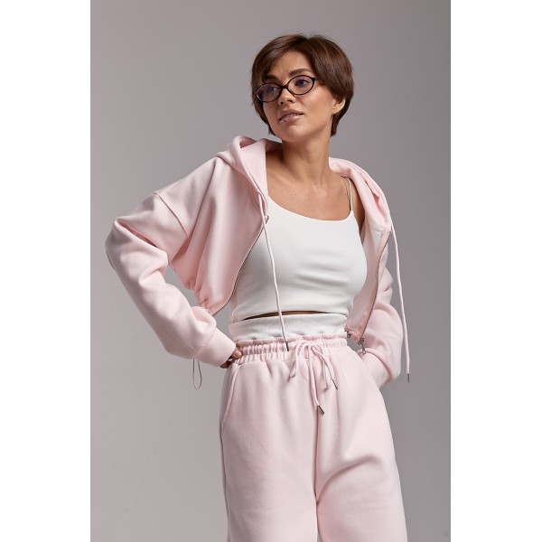 Спортивний костюм жіночий з коротким худі Lurex