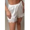Шорты женские атласные кружево белые Lurex