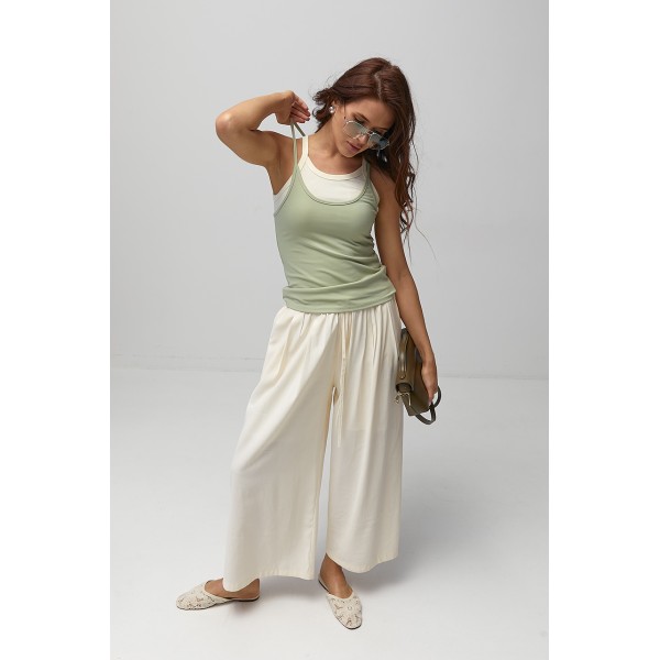 Кюлоты женские кремовые Lurex