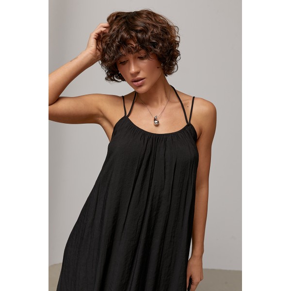 Сарафан женский летний свободный черный Lurex