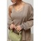 Костюм женский трикотажный кардиган топ брюки кофейный Lurex