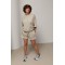 Костюм спортивний вільний з футболкою кавовий Lurex
