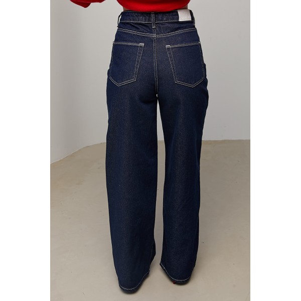 Джинси жіночі Wide Leg з високою посадкою Lurex